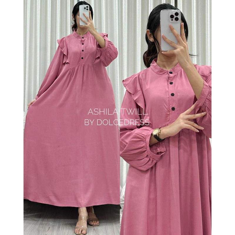 Daster Arab Dolce ASHILA TWILL Midi Dress Premium
