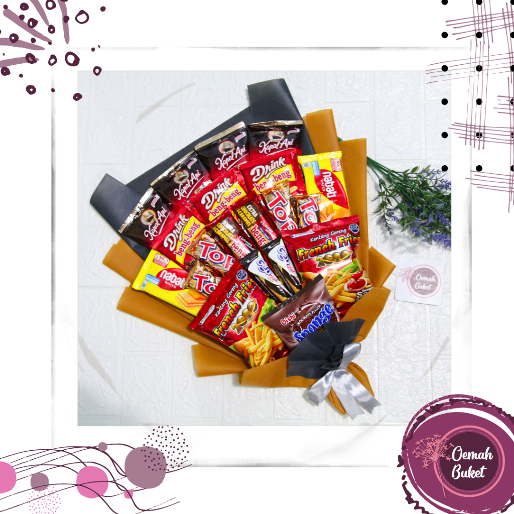 Buket Snack | Buket Snack Wisuda | Buket Wisuda | Buket Jajan Wisuda | Parsel Wisuda | Buket Snack C