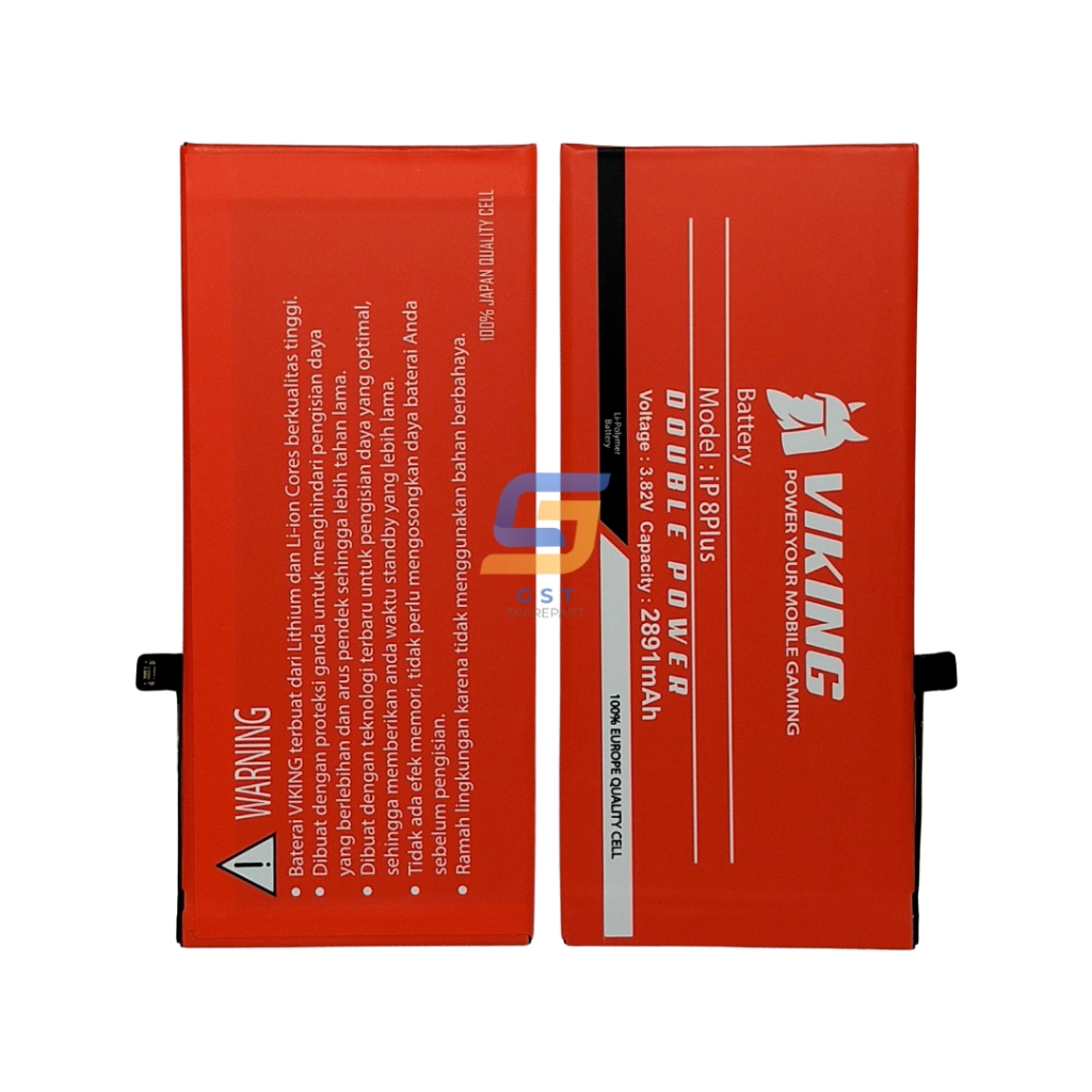 BATERAI / BATTERY / BATRE IPHONE 8+ / 8 PLUS VIKING DOUBLE POWER