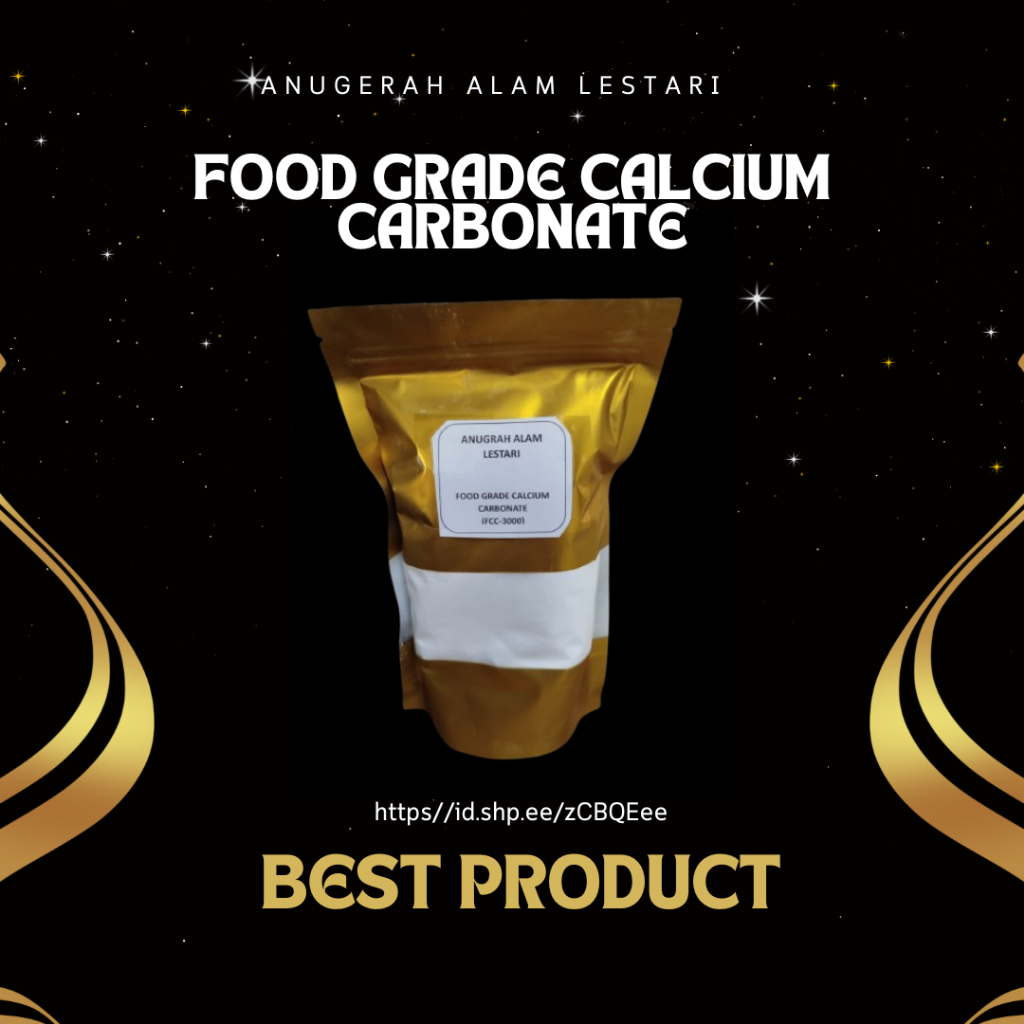 

FOOD GRADE CALCIUM CARBONATE Premium Quality Kemasan Reapack 500gram Termurah