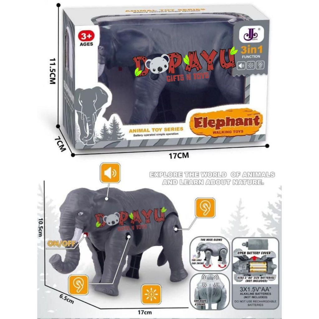 Mainan Gajah Berjalan WALKING ELEPHANT 333-58 Robot Gajah Gajahan