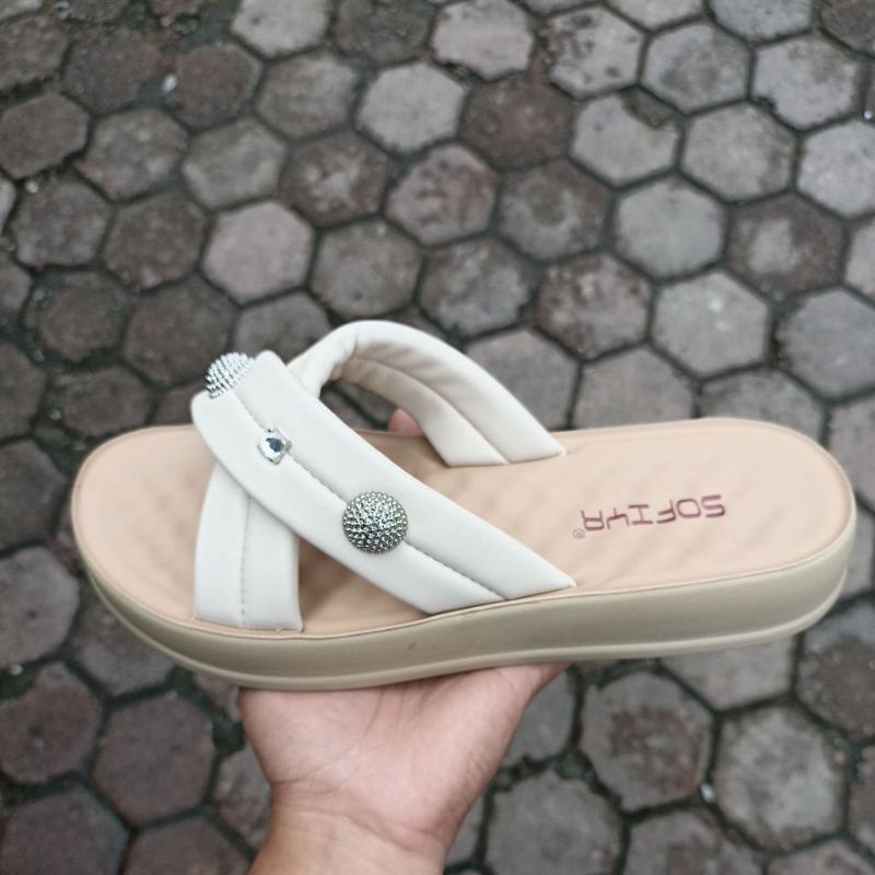 sendal sofiya original import sendal wedges wanita korea