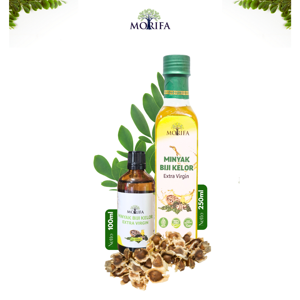 

MORIFA Minyak Kelor Moringa Oil Extra Virgin Kaya Omega 369 Antioksidan Vitamin A dan E