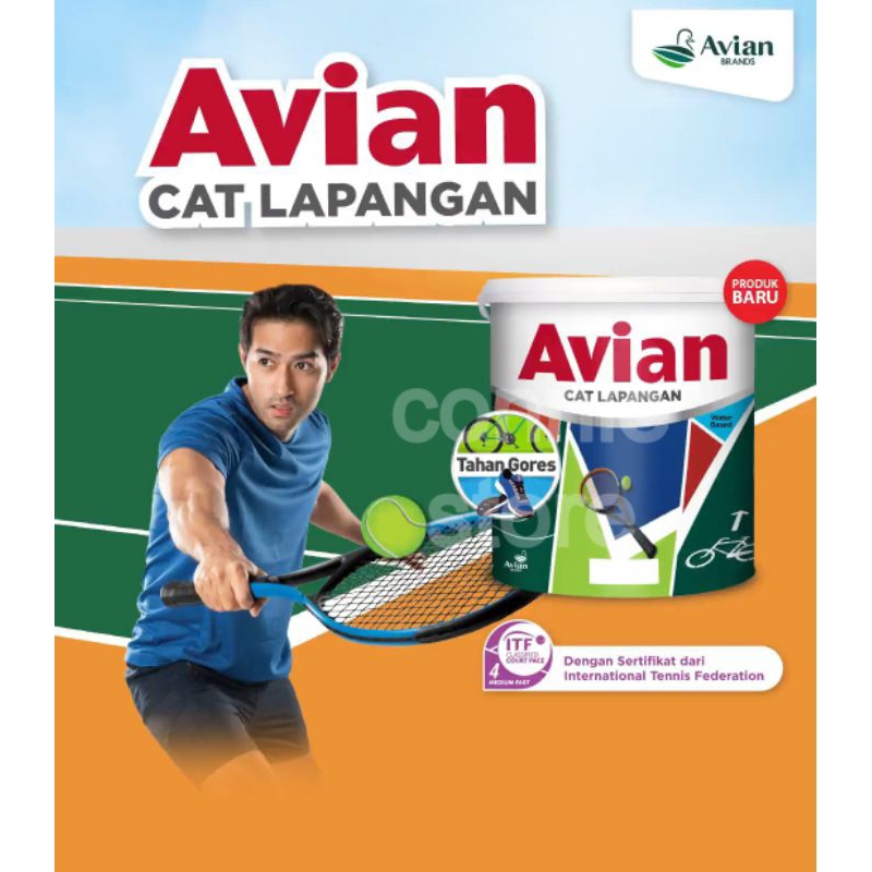 Avian cat lapangan olahraga 5 kg dan 25 kg cat lapangan olahraga basket tennis futsal badminton