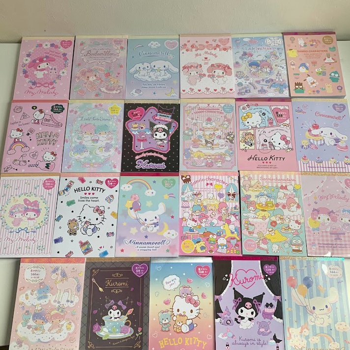 

KODE ADZHJ Memopad 8 Design Notes Notepad Catatan Kecil Buku Notebook Sanrio Kuromi Cinnamoroll My Melody Hello Kitty Lucu Unik Kado Hadiah Gift