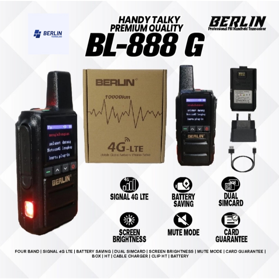 BERLIN Teknologi HT Simcard 4G BERLIN BL - 888 G HT POC