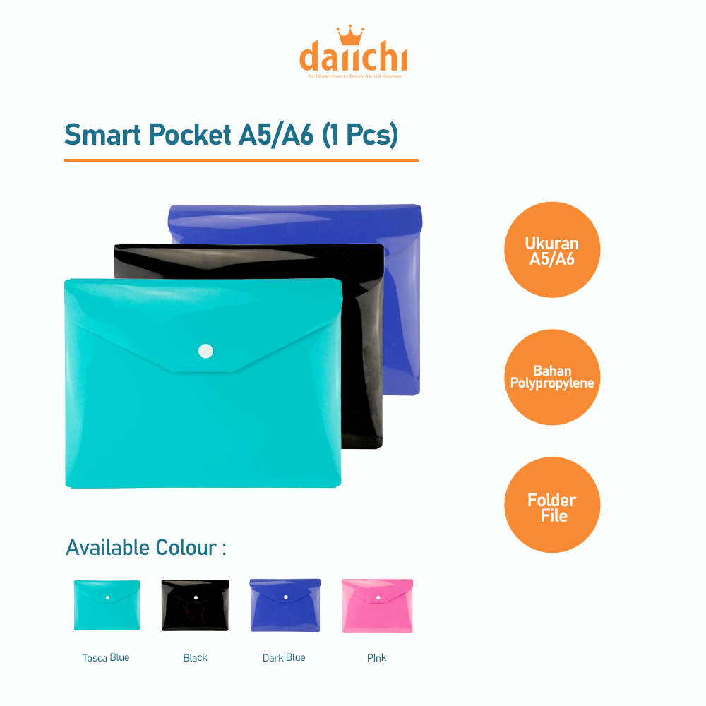 

Daiichi - Smart Pocket Map Plastik Kancing Daiichi DOS A5 / A6
