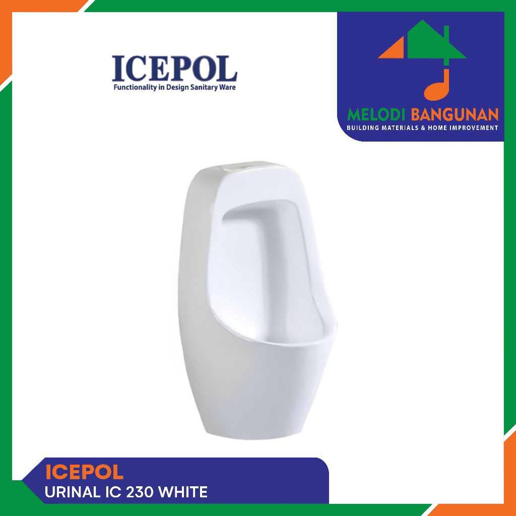 Icepol - Urinal + Urinoir + Closet+ Kloset + Toilet Berdiri Kw1 Ic 230 White