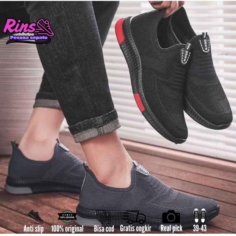 Rins-SEPATU SNEAKERS SLIP ON PRIA ONKE (BG-878)