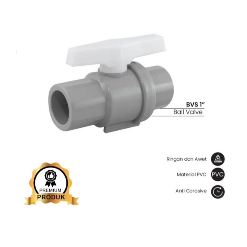 YUTA Stop Kran / Keran Katup - Ball Valve 1 Inch PVC BVS