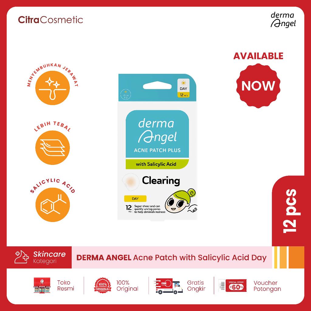 Derma Angel Acne Patch with Salicylic Acid Day 12 Pcs