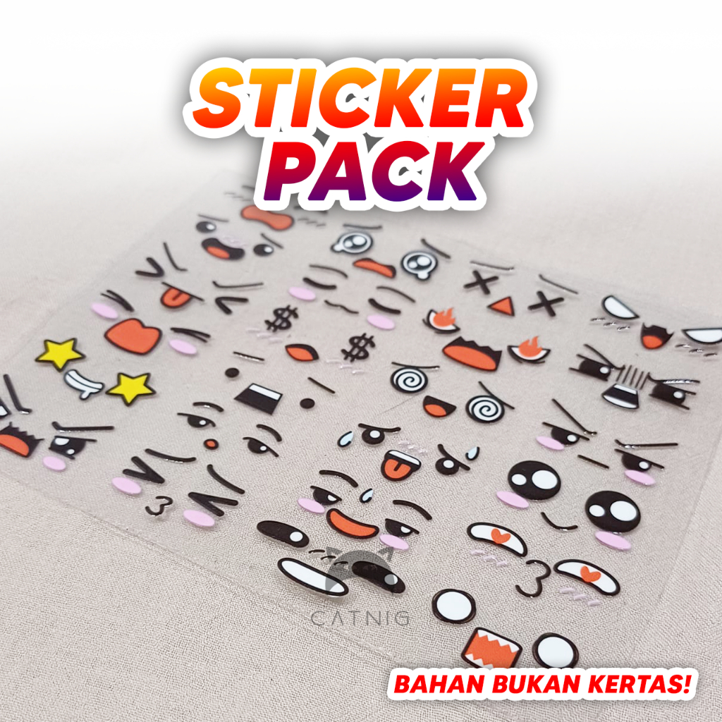

Sticker Pack Sticker Waterproof UV DTF Premium Sticker Timbul Botol Minum
