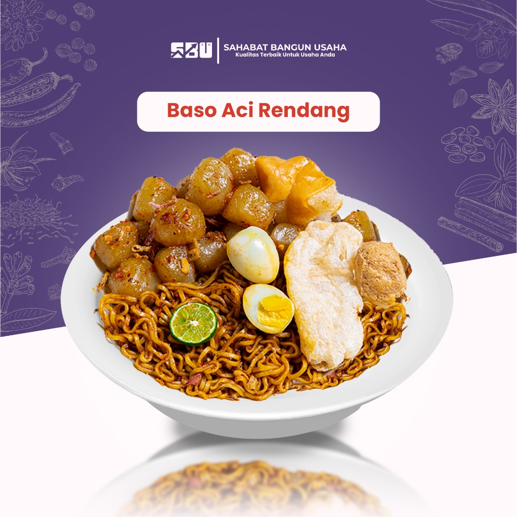 

SBU - BASO ACI RENDANG - Baso Aci Rendang Yamin Baso Kampung Pedas Gurih Makanan Instan Viral