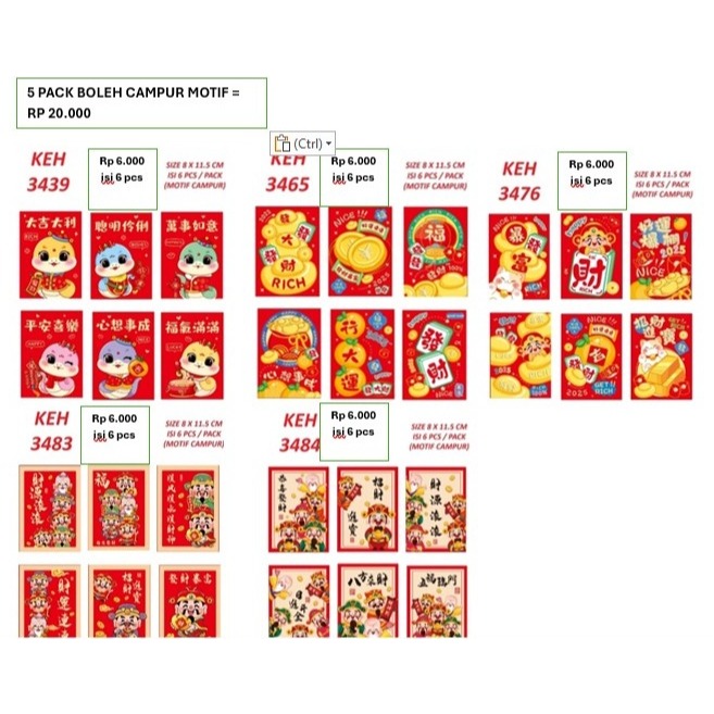 

ANGPAO TAHUN SHIO ULAR 2025 - KARAKTER CAMPUR