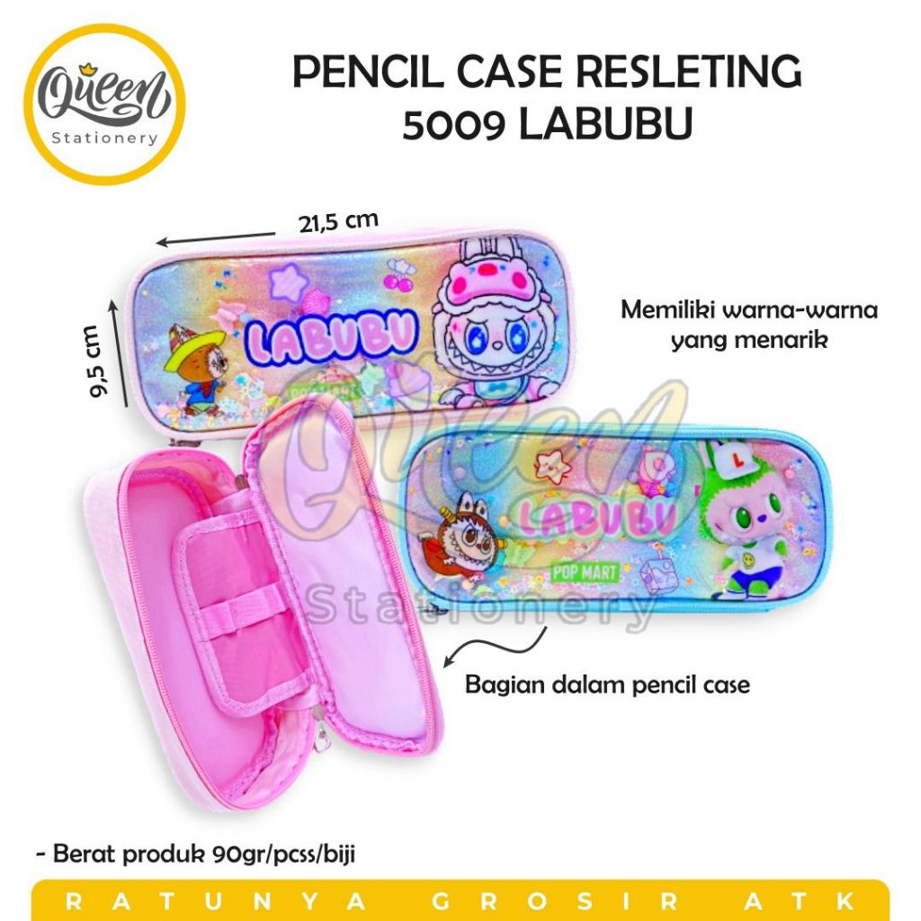 

1 PCS PENCIL CASE RESLETING 5009 LABUBU / TEPAK KOTAK PENSIL / TEMPAT PENSIL LABUBU