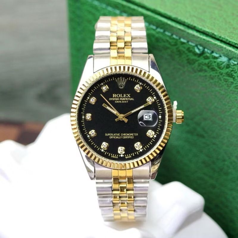 cuci gudang jam tangan pria rolex gerigi rantai body gerigi tanggal aktif box oranye