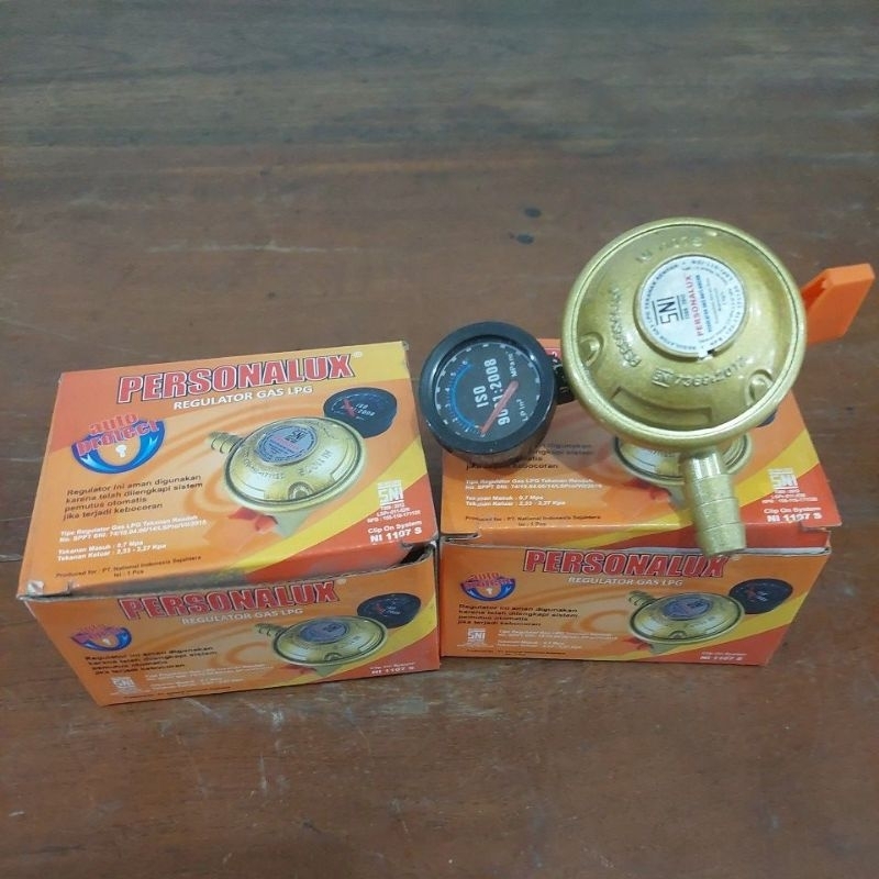 Regulator Gas Personalux Ampere Meteran LPG 3 Kg + Meter Auto Protect NI 1107 S
