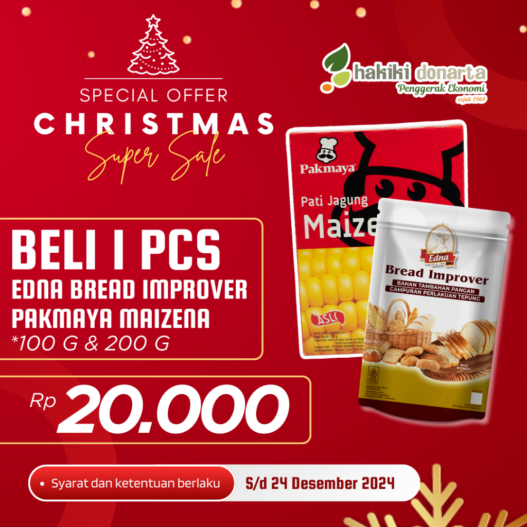 

PROMO!! EDNA BREAD IMPROVER DAN PAKMAYA MAIZENA