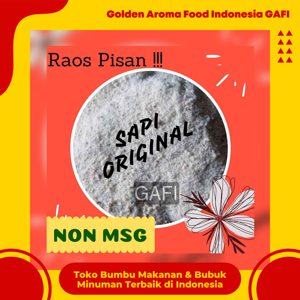 

Bumbu Tabur Rasa Sapi Original NON MSG 1 kg Enak Murah Lezat Gurih, Original Beef Flavor NON MSG Seasoning Powder 1kg