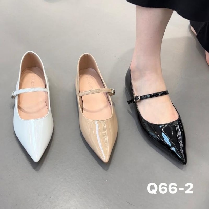 Q66-2 Sepatu Guangzhou Flatshoes Tali Wanita Fashion Women