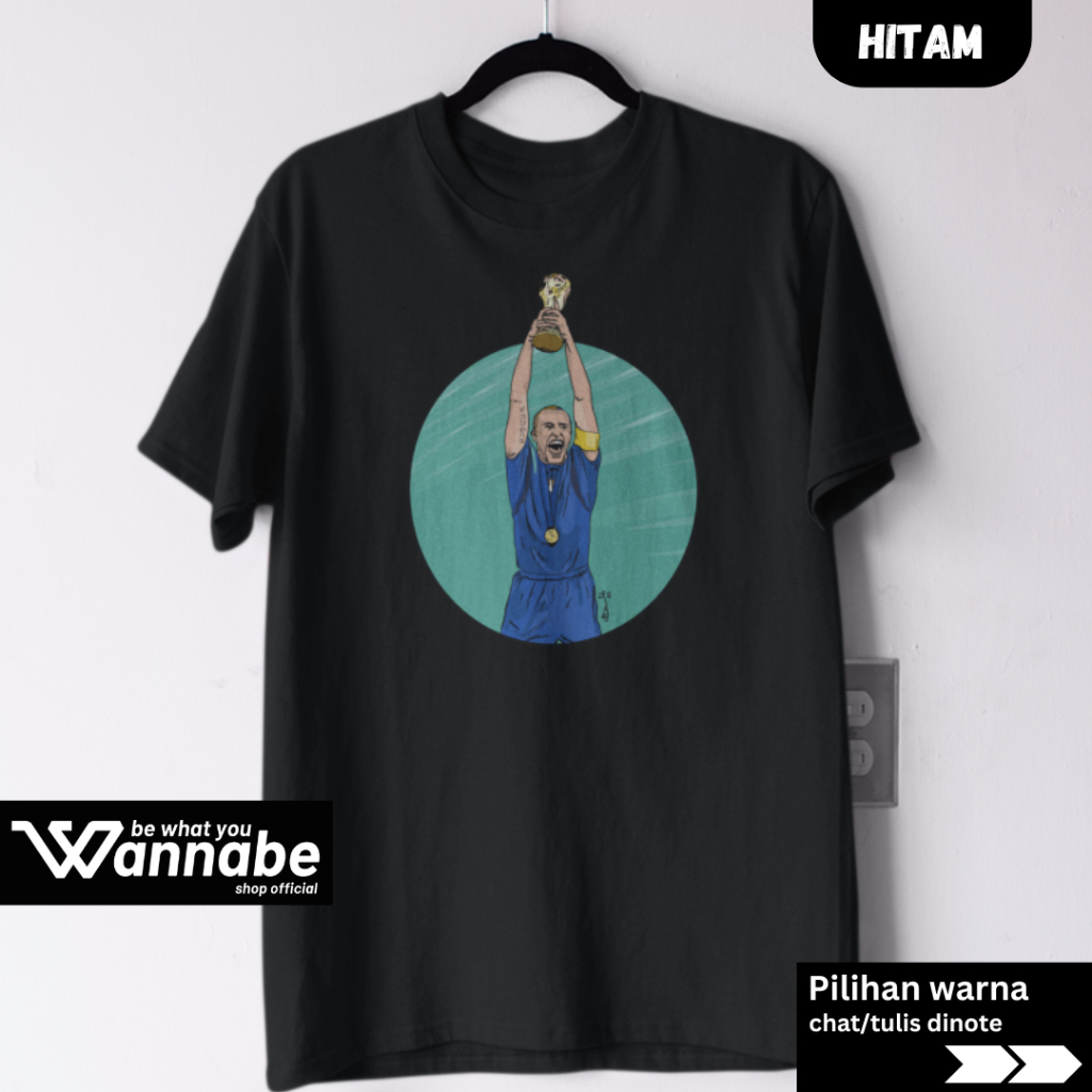 KAOS BOLA CANNAVARO ITALIA WORLD CUP SIZE S - 7XL DEWASA JUMBO BIGSIZE BIG SIZE & KAOS ANAK PREMIUM