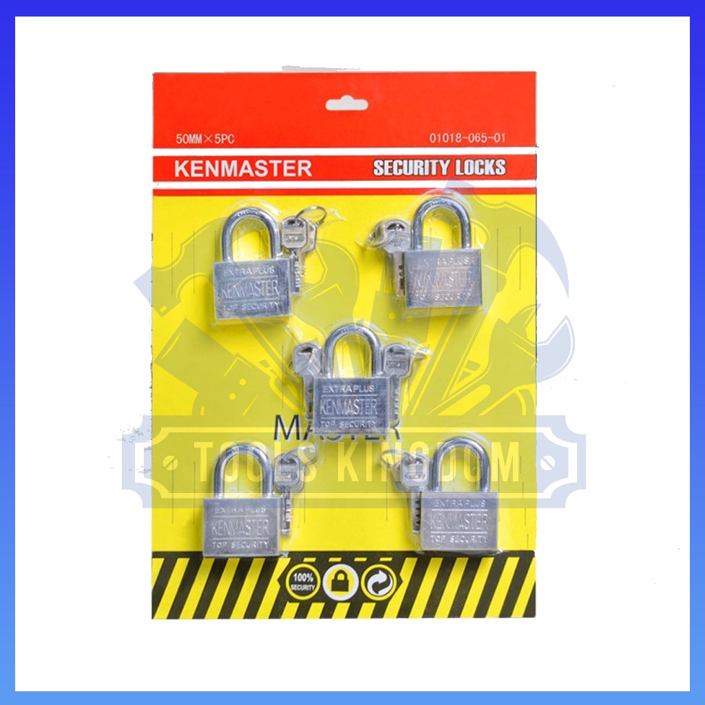 Gembok Master Keys KEN MASTER 50mm × 5 pcs - KEN MASTER Gembok Master