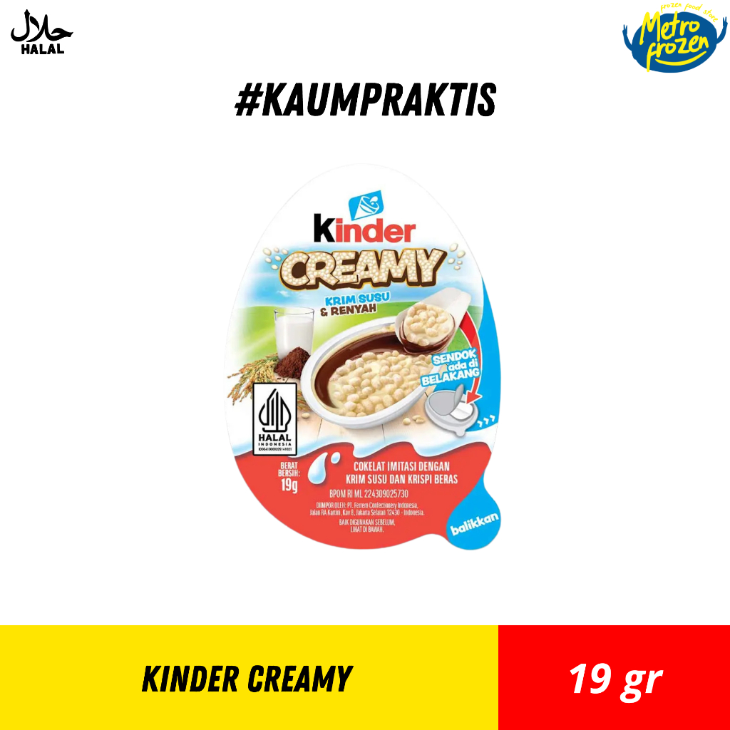 

KINDER CREAMY Cemilan Enak 19gr