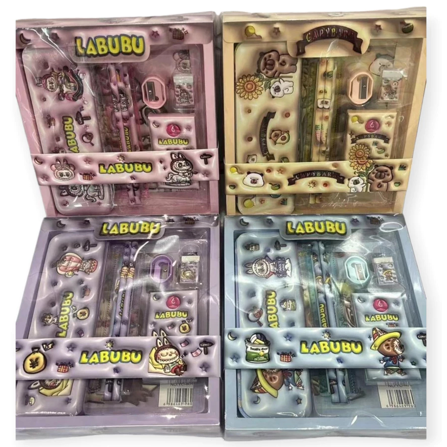 

ID STUDY SET 8015 KUROMI LABUBU CAPYBARA STATIONERY SET SET ALAT TULIS KARAKTER VIRAL