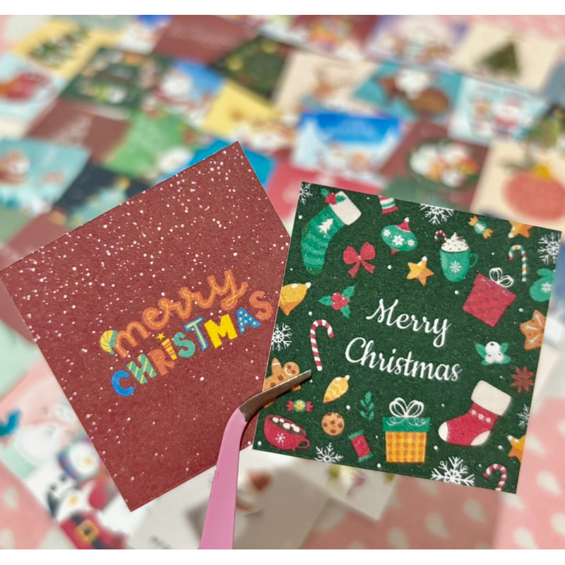 

50 PCS CHRISTMAS EDITION MINI CARD AND STICKER