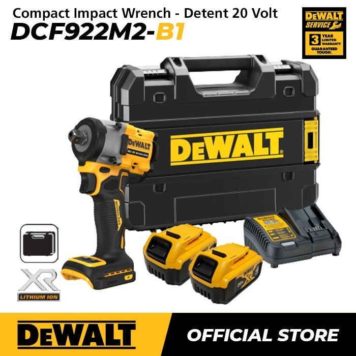 Dewalt Compact Impact Wrench / Kunci Impact Baterai 18/20 V DCF922M2