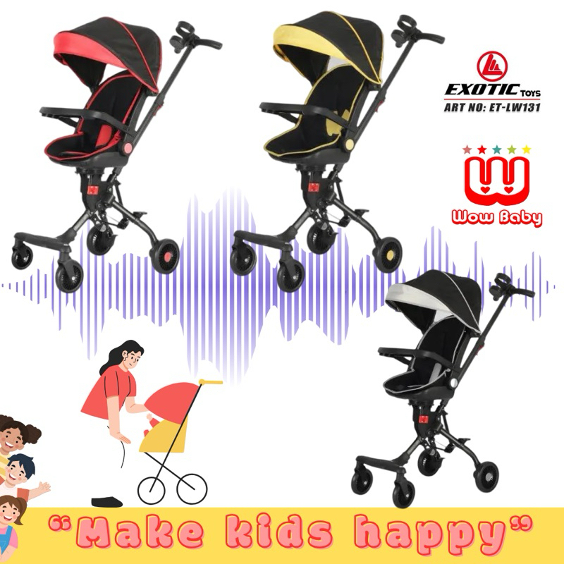 EXOTIC MAGIC STROLLER ET-LW131 ADJUSTABLE SEAT kabin bahan kokoh