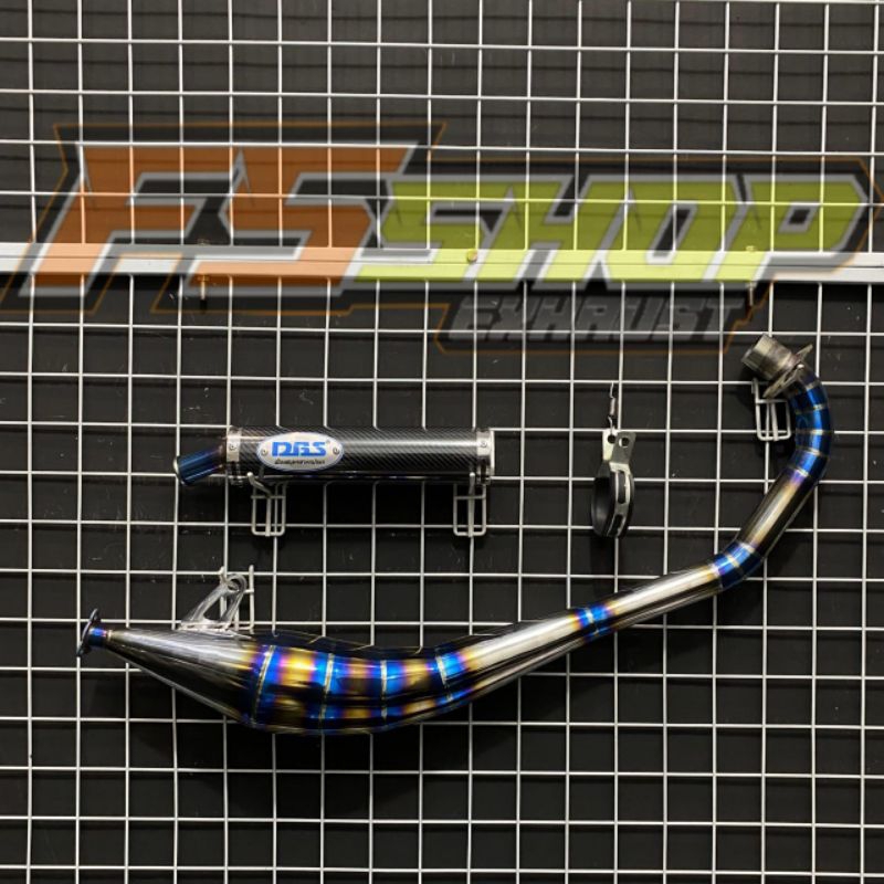 KNALPOT SATRIA HIU/LUMBA DBS TITANIUM SANBLAST
