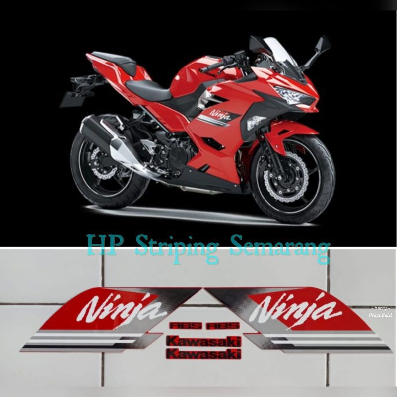 Striping New Ninja 250 Fi Th 2023 Standar Merah