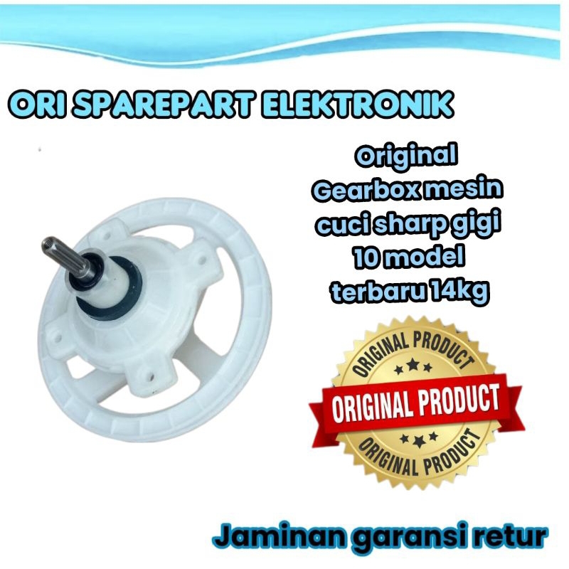 gearbox mesin cuci gigi 10 sharp model terbaru kapasitas 14 kg