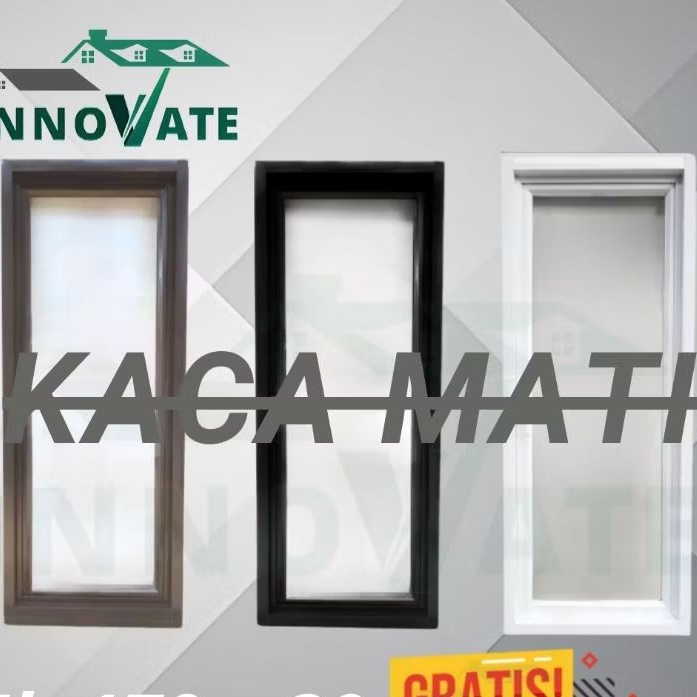 jendela Kaca mati 120x60 / 50 / 40 / 30