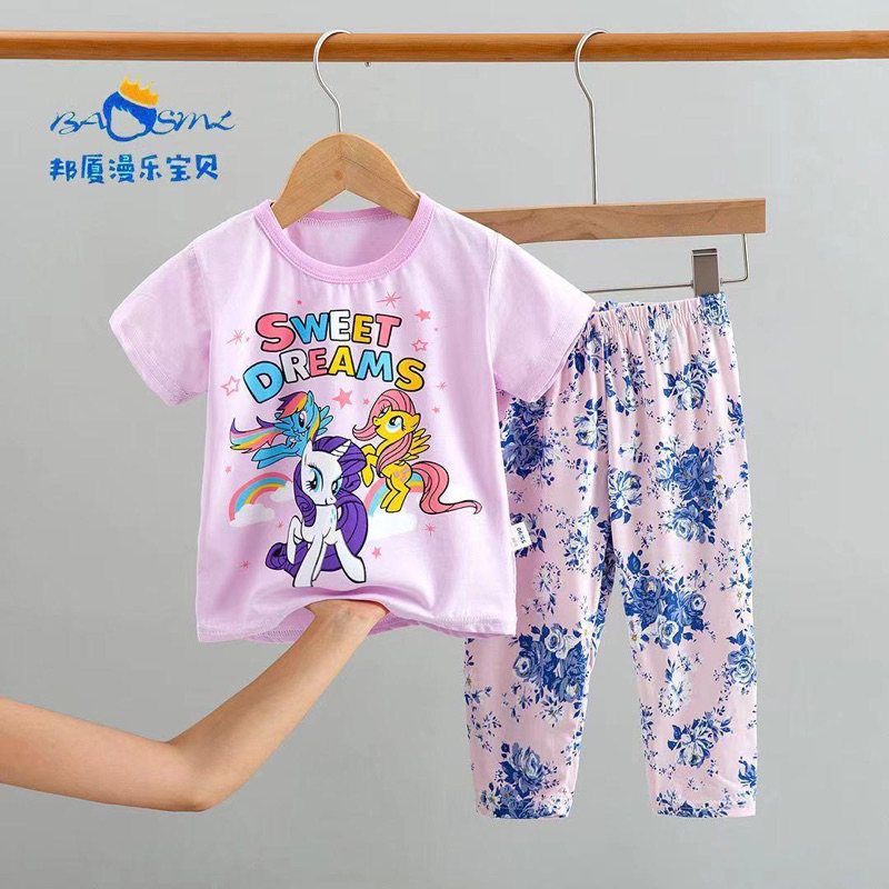 Baju Tidur Anak Perempuan Import Organik, Baju tidur anak, baju tidura anak 3 tahun, Piyama anak, Pi