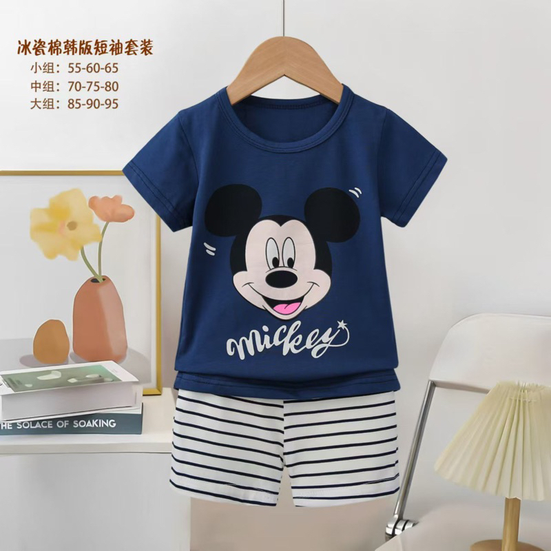 Hp Baju tidur Anak Import, Baju tidur mickey, Baju Tidur karakter, Baju Tidur Katun Organik, Setelan