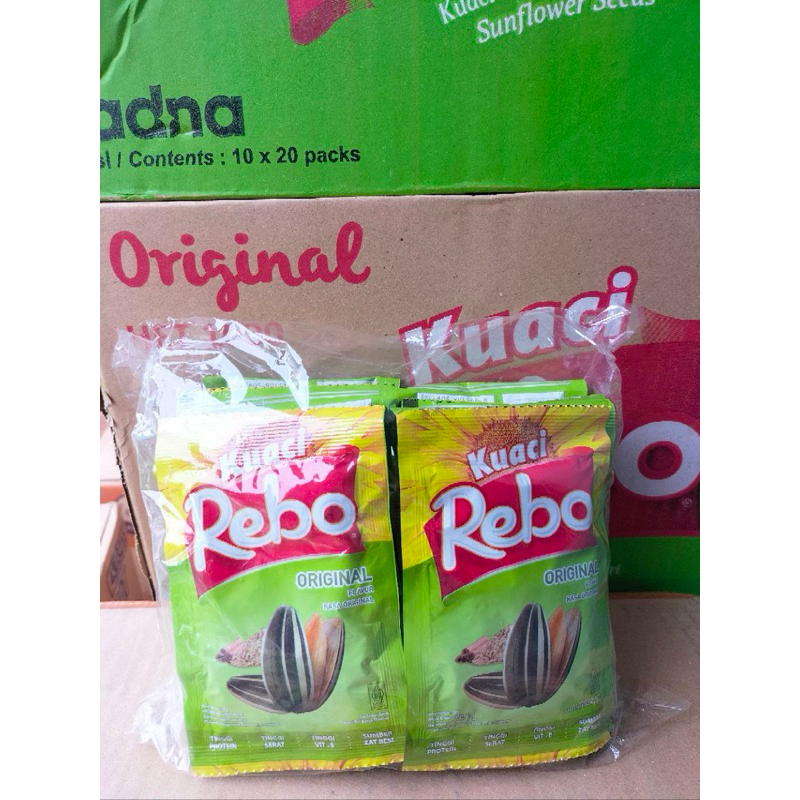 

REBO Kuaci Bunga Matahari 10gr 1 Renteng Isi 20