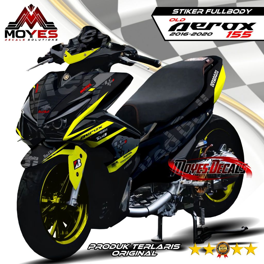 Decal Sticker Aerox 155 Old Full Body - Stiker Variasi Motor Aerox 155 Old Full Body