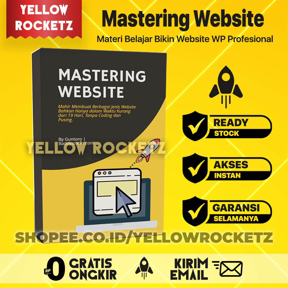 JAGO WEBSITE MASTERI  - Mahir Membuat Website Apapun Tanpa Coding Tanpa Pusing