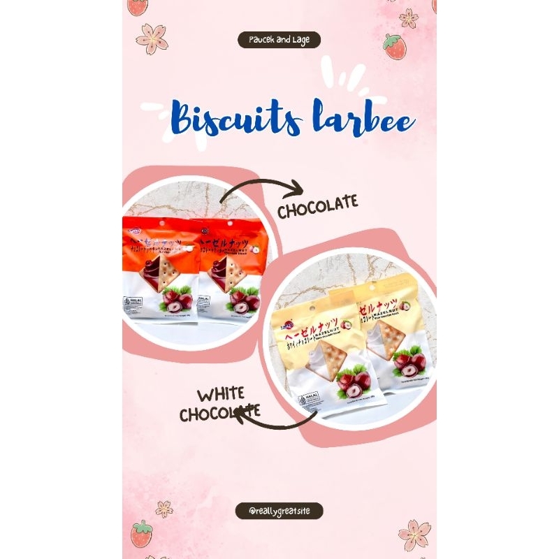 

Ready stok Larbee hazelnut biscuits sandwich