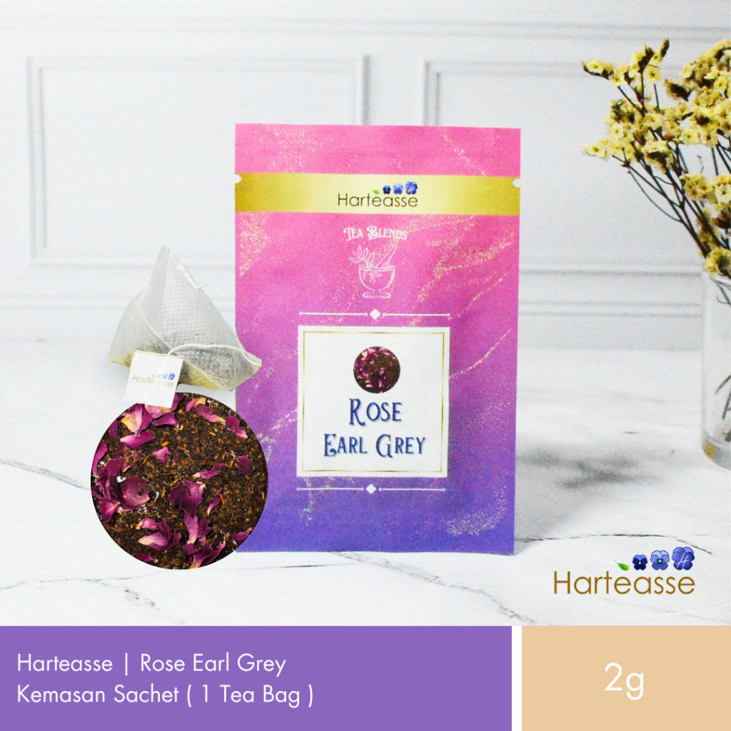 

Harteasse | Rose Earl Grey | Teh Hitam Bergamot dengan Mawar | Kemasan Sachet | 1 Tea Bag (2gr)