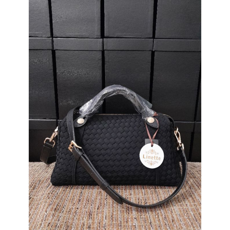 Linette lavenda / tas selempang anyam PO