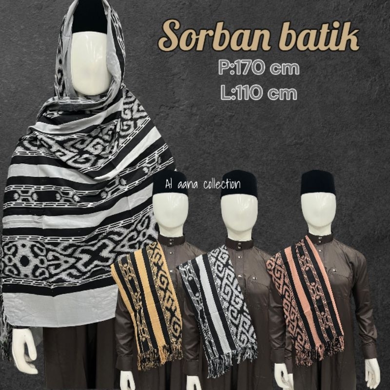 sorban batik sorban motip sorban pria rayon p;170 cm