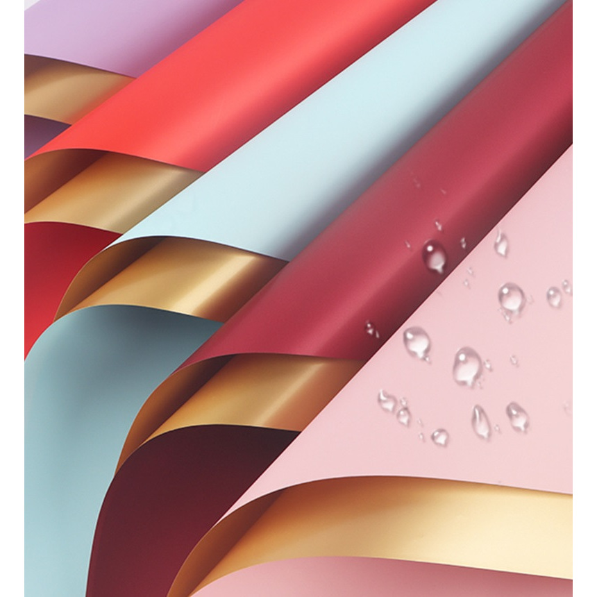 

[DZ] FL002 - Flower Wrapping Bi Color Gold Cellophane Kertas Buket Pembungkus Bunga