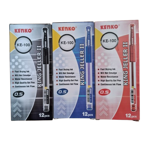 

1 Pack (12 pcs) PulPen Gel Kenko KE-100 King Jeller II Bolpen Kenko