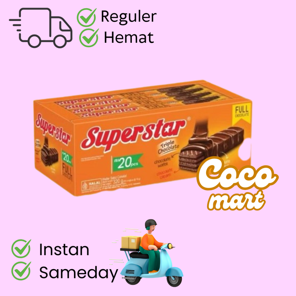 

BOX - Superstar Triple Chocolate Cocoa Wafer 20 pcs