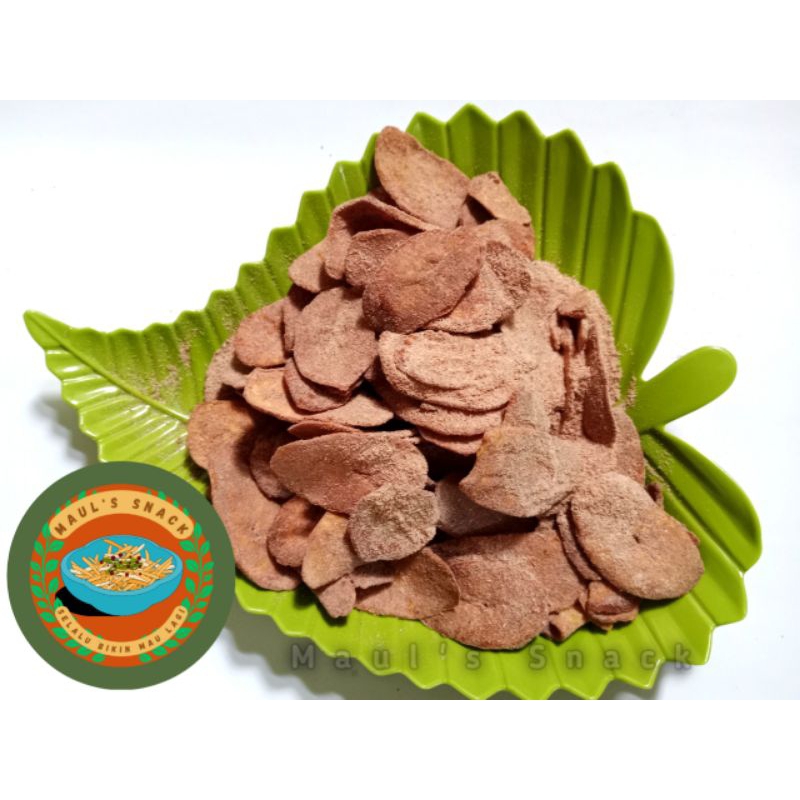 

Keripik pisang coklat tabur 500g / pisang coklat tabur 500g / keripik pisang koin coklat tabur 500g