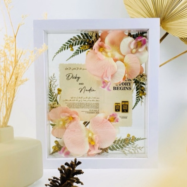 MAHAR ANGGREK & RUSTIC PIGURA TRANSPARAN KADO HADIAH UNTUK BESTIE | KADO COWOK | HADIAH CEWEK | KADO