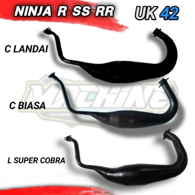 CHAMBER PERUT GEMBUNG KNALPOT NINJA R SS RR SUPER COBRA  VOLUME 42 HITAM DOFF ORIGINAL MACHINE BUKAN